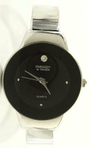 Costume Jewelry Quartz Watch Embassy by Gruen Bracelet Style Black Face ... - £22.67 GBP