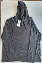 Silver Jeans Co. Men&#39;s Long-Sleeve Henley Heathered Hoodie Charcoal-2XL - £19.95 GBP