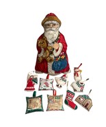 Santa Christmas Pillow  17&quot; Cranston &amp; 9 Christmas Ornament Beatrix Pott... - €17,01 EUR