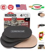 Felt Furniture Sliders 6&quot; x 3.5&quot; - Protect Floors, Move Effortlessly - $315.55 MXN