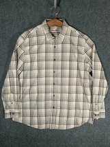 Tasso Elba Plaid Button Pocket Shirt Collared Men Extra Extra Large Cotton XXL - £10.48 GBP