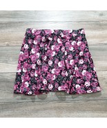 Olsenboye Womens XL Skirt Floral Fuchsia Rose Elastic Waist 32&quot; - £11.16 GBP