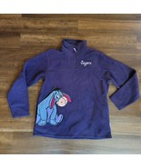 Disney Purple Eeyore Winnie the Pooh 1/4 Zip Fleece Pullover Sweatshirt ... - £36.22 GBP
