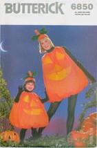 Butterick 6850 Misses &amp; Child 2-6x EASY Pumpkin Jack Costume Pattern UNCUT FF - £15.51 GBP