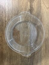 PYREX Pie Plate #207 Clear Glass 18cm w/Scalloped Handles Corning NY USA 7” - $14.85