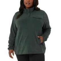 32 Degrees Women Plus 3X Woodland Gray Fleece Pullover Jacket Sweatshirt... - $17.99