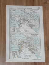 1938 Vintage Map Ancient Mesopotamia Assyria NEO-BABYLONIAN Empire Persia - £14.32 GBP
