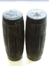 1 Pair Bicycle Handlebar Grips Black STARS Doverite Fit Raleigh Humber Rudge etc - £23.98 GBP