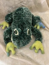 Aurora Green Frog Plush Lake Pond Stuffed Animal Bean Bag type 12&quot; - £11.80 GBP