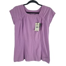 Woolrich Honey Brook Tee M Womens Quick Dry Square Neck Purple Short Sleeve NWT - £11.83 GBP