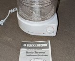 HS80 Type 4 TESTED Handy Steamer Black &amp; Decker Food Vegetable Rice Cook... - $29.69