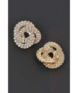 Rhinestone Button Earring - €8,15 EUR