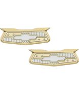 55 56 57 Chevrolet Belair Nomad 150 210 Del Ray Gold Quarter Panel Crest... - $55.65