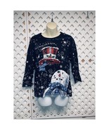 L Womens Studio Collection by Endless Designs Christmas Snowman Let it S... - $18.10