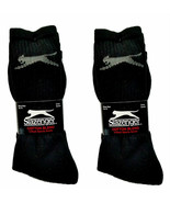 2X 3Pair Slazenger Crew Sports Socks Men Sz10-13 BLACK HIGH QUALITY COTT... - $32.46 CAD