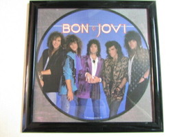 BON JOVI SLIPPERY WHEN WET LIMITED EDITION PICTURE DISC LP FRAMED 830 82... - £22.38 GBP