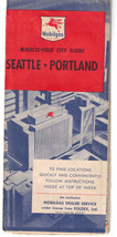 Vintage Mobilgas Seattle &amp; Portland Miracle Fold Gas Station Travel Map - £11.86 GBP