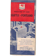 Vintage Mobilgas Seattle &amp; Portland Miracle Fold Gas Station Travel Map - £11.66 GBP