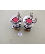 Lot of 2 Cutler Hammer 10250T Red Pushbuttons + Pad Lock Attachments + C... - $325.65 MXN
