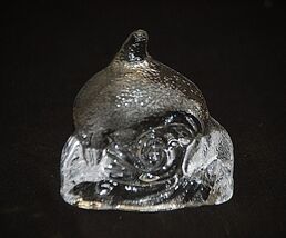 Whimsical Dolphins Porpoises Votive Glass Candle Holder Nautical Beach T... - $12.86