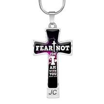 Express Your Love Gifts Fear Not Bible Verse Cross Pendant Necklace Engraved 18k - $64.30