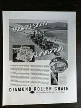 Vintage 1936 Diamond Roller Chain Tractor Full Page Original Ad 122 - £5.34 GBP