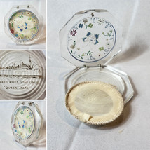 Cunard White Star Liner Queen Mary Lucite Compact Painted Butterfly Powd... - £102.46 GBP