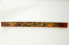 Antique Yellow Floral Hand Painted Celluloid Bar Brooch Vintage Flower C Clasp - $26.99