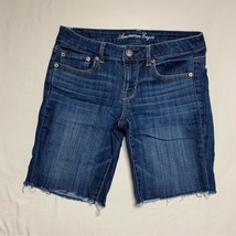 American Eagle Outfitters AEO Jean Shorts Women’s 10 Distressed Ripped D... - £23.19 GBP