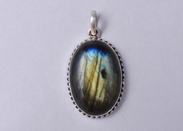 925 Argent Sterling Collier Labradorite Fait à la Main Bijoux Femme PS-1170 - £42.36 GBP