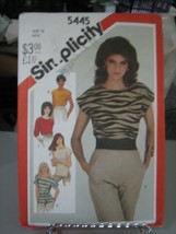 Simplicity 5445 Misses Pullover Tops Pattern - Size 12 Bust 34 Waist 26 1/2 - $7.12