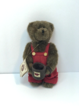Boyds Bears Graham Cocobeary Stuffed Animal RETIRED #904333 Red Overalls - £19.80 GBP