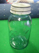 Antique Blue Mason Jar w/Zinc Ball Lid No. 2................SALE - £4.42 GBP