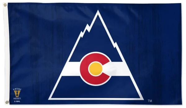 3×5FT Vintage Colorado Avalanche Flag with Team Logo - £13.50 GBP