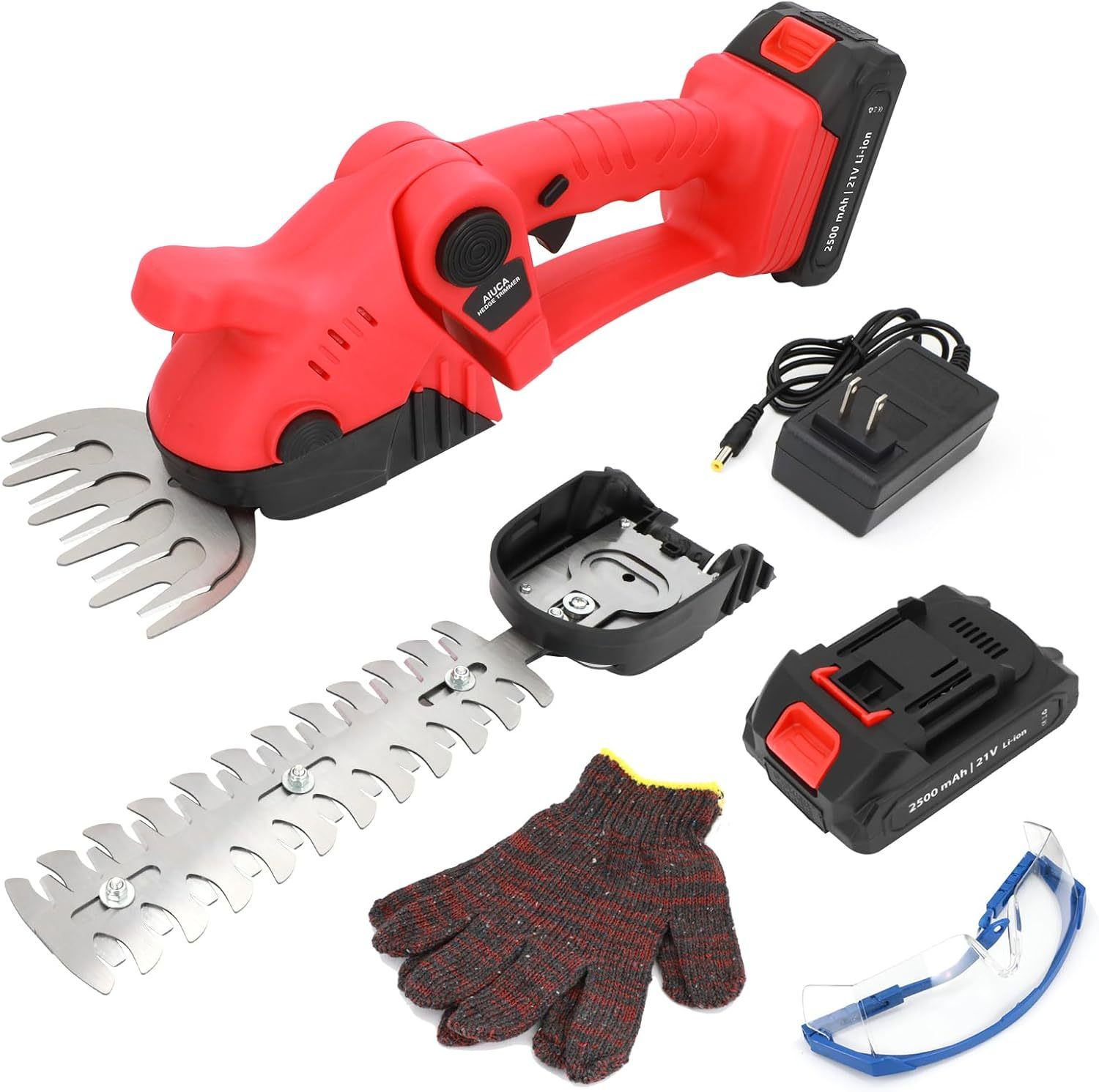 Cordless Grass Shear, 2-In-1 Handheld Hedge Trimmer, 21V Electric Shrub,... - $51.99