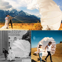White Round Diameter 5.5m/18Ft Parachute Drag Parachute for Wedding Phot... - £131.83 GBP