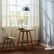 Versanora Arquer  Arc Floor Lamp with white shade and white marble base. New. - £110.12 GBP
