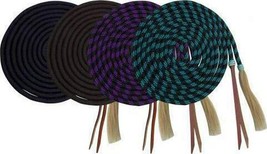 Showman 23&#39; Nylon Braided Mecate Reins w/ Horse Hair Tassel - $33.58+