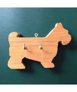 Vintage 80s Scottish Terrier Key Leash Holder - Hand Carved Wood - £11.73 GBP