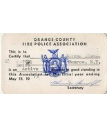 1973 Vintage Orange County Fire pOlice Association Card - £15.08 GBP