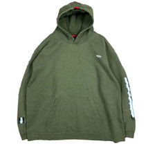 Vtg Y2K Mossimo Graphic Hoodie Sweatshirt XXL Spellout Skate Surf Faded Green - £31.13 GBP