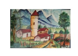 Mexican Talavera Mural HQ - Pueblo17 - - $228.00