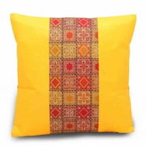 Zari Brocade Pretty Accent Home Bad Sofa Throw Pillow Cushion Cover one pair 16&quot; - £35.91 GBP