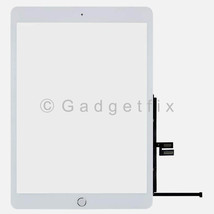 White Ipad 7 7Th Gen 10.2 Touch Screen Digitizer + Silver Home Button + ... - £20.44 GBP