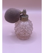 Vintage Diamond Cut Glass Perfume Atomizer Bottle Pink Bulb 1940s-50s Va... - €25,32 EUR