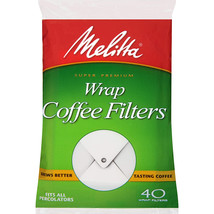 Melitta Percolator Wrap-Around Coffee Filters, White, 40 Count (Pack of ... - $94.99