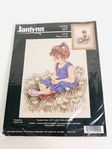 Janlynn Daisy Girl Counted Cross Stitch Kit 29-20 Vintage 1996 12.5x17.5 Cole - $38.77