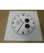 Route 66 Double Gauge Wall Clock Official Licensed Metal Frame White - $22.48 CAD