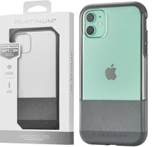 Hard Shell Rugged Stylish Case for Apple iPhone 11 - Charcoal With Clear Accents - $14.73