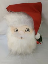 Overly Raker Santa Claus Head Plush 12 Inch Hanging USA Stuffed Animal Toy - $21.95